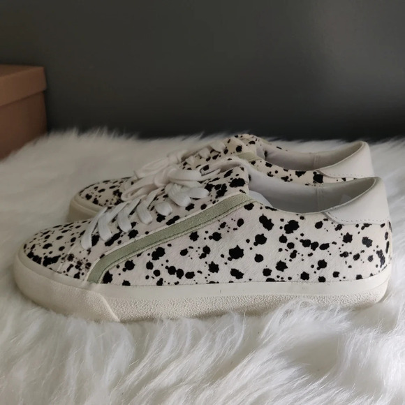 *NIB* Madewell Sidewalk Low Top Sneakers in Splatter Painted Calf Hair - Picture 5 of 7